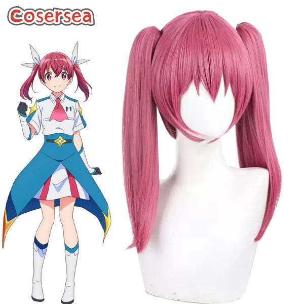 Magilumiere Co Ltd Kana Sakuragi 40cm Wine Red Ponytail Cosplay Wigs