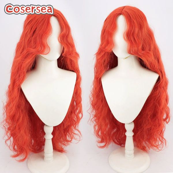 Malenia 100cm Long Curly Orange Red Cosplay Wigs