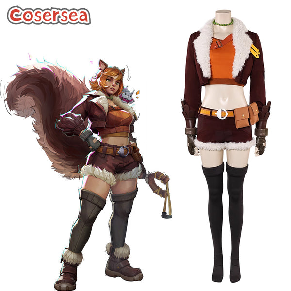 Marvel Rivals Doreen Allene Green Squirrel Girl Cosplay Costume