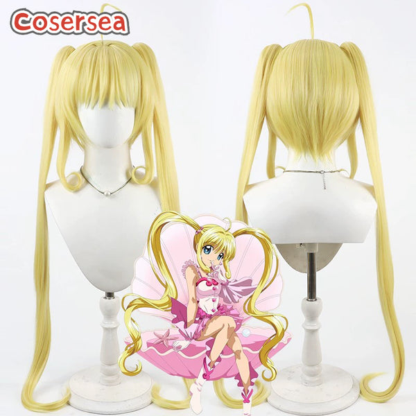 Cosersea Mermaid Melody Pichi Pichi Pitch Nanami Luchia 100cm Blonde Ponytail Cosplay Wigs