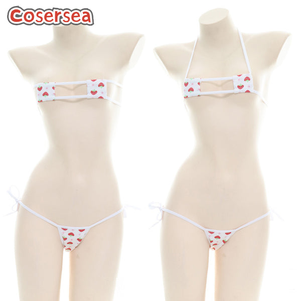 Mini Lace-up Bikini Square Strawberry Private Room Underwear
