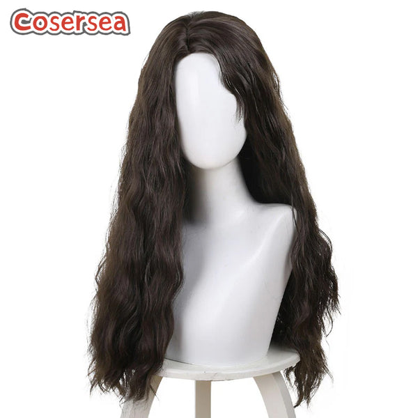 Moana 70cm Long Curly Dark Brown Cosplay Wigs