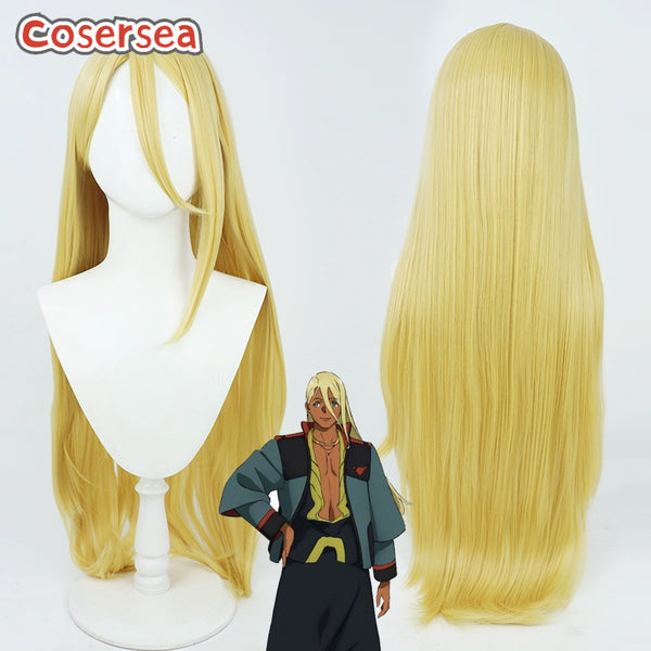 Mobile Suit Gundam Series Shaddiq Zenelli 100cm Blonde Cosplay Wigs