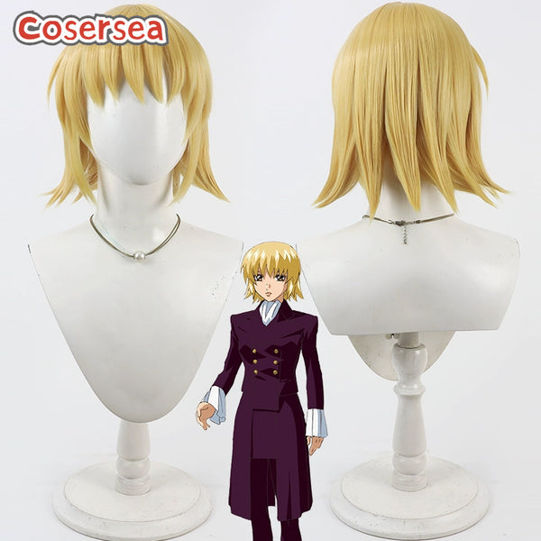 Cosersea Mobile Suit Gundam Cagalli Yula Athha 30cm Blonde Cosplay Wigs
