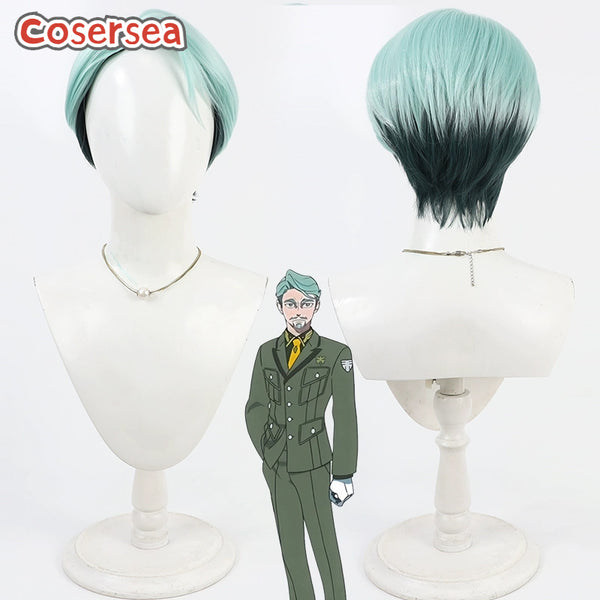 Cosersea Mobile Suit Gundam Challia Bull 30cm Mixed Green Cosplay Wigs