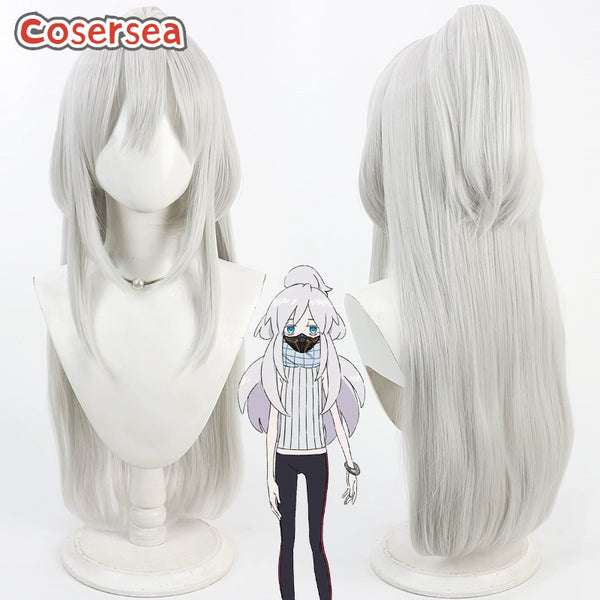 Cosersea Mobile Suit Gundam Deux Murasame 80cm Silver White Ponytail Cosplay Wigs