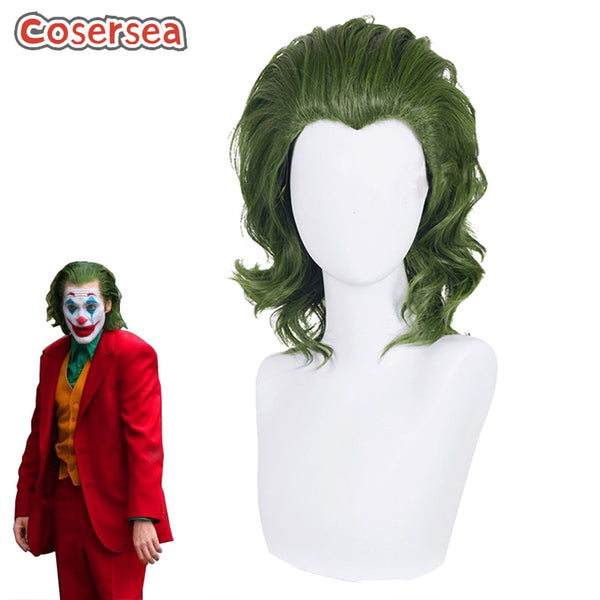 Movie Joker Green Curly Cosplay Wigs