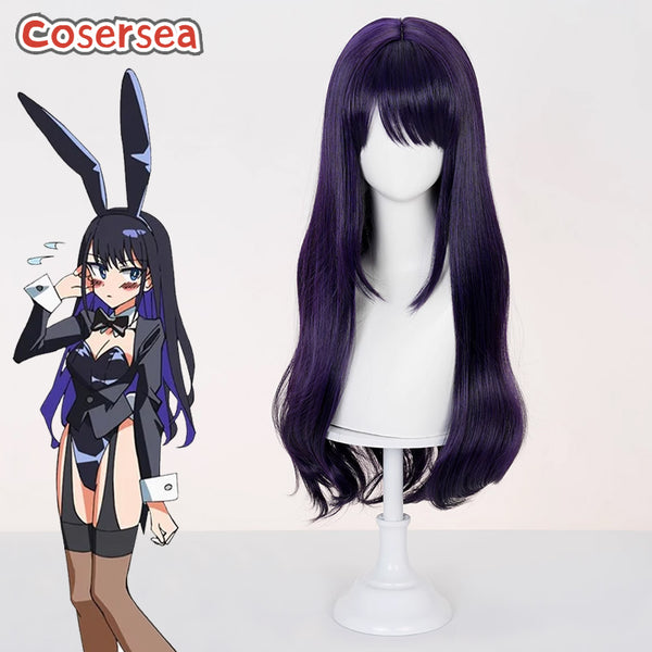 Cosersea My Dress-Up Darling Kitagawa Marin 70cm Wavy Dark Purple Cosplay Wigs