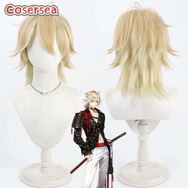 Nansen Ichimonji 38cm Short Mixed Light Blonde Cosplay Wigs