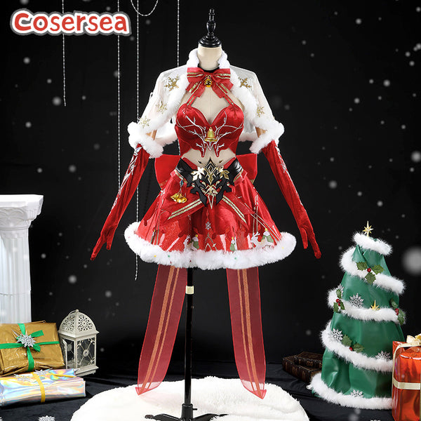 Cosersea Naraka: Bladepoint Cyra Christmas Warrior Dress Cosplay Costume