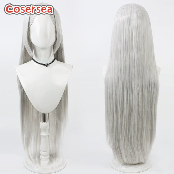 Naraka: Bladepoint Ji Yingying 100cm Long Silver White Cosplay Wigs