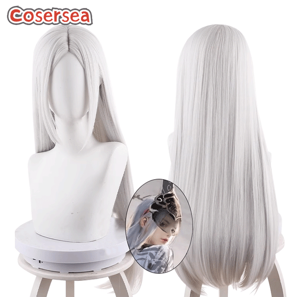 Naraka Bladepoint Ji Yingying 80cm Silver White Cosplay Wigs
