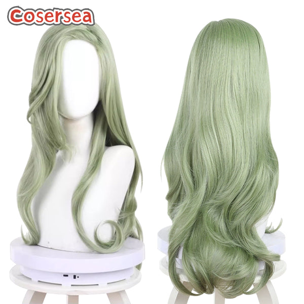 Naraka: Bladepoint Ziping Yin 70cm Long Wavy Light Green Cosplay Wigs