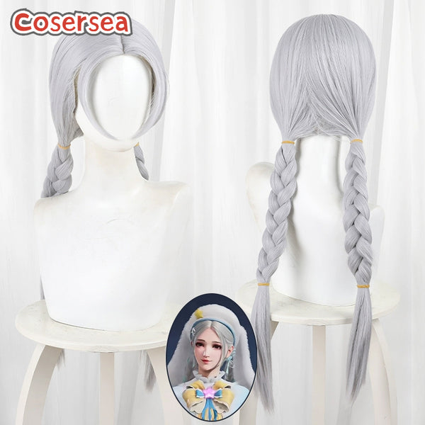 Cosersea Naraka: Bladepoint Ziping Yin 65cm Long Silver Gray Cosplay Wigs