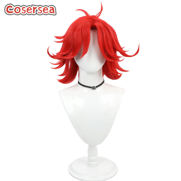 Niffty 40cm Short Straight Red Cosplay Wigs