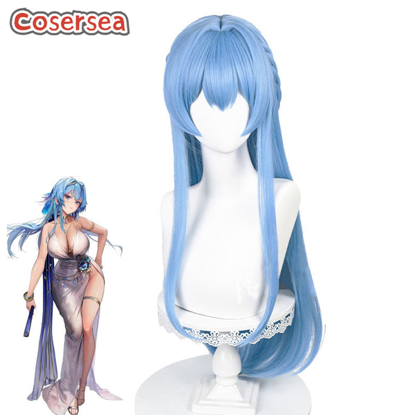 Nikke The Goddess Of Victory Helen 85cm Mixed Light Blue Cosplay Wigs