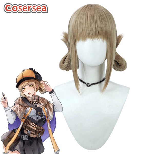 Nikke The Goddess Of Victory Novel 40cm Light Brown Cosplay Wigs