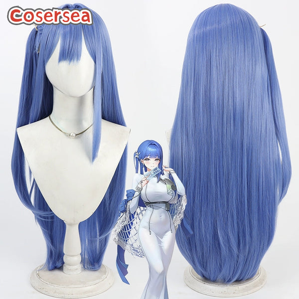 Nikke The Goddess of Victory Arcana 80cm Blue Ponytail Cosplay Wigs