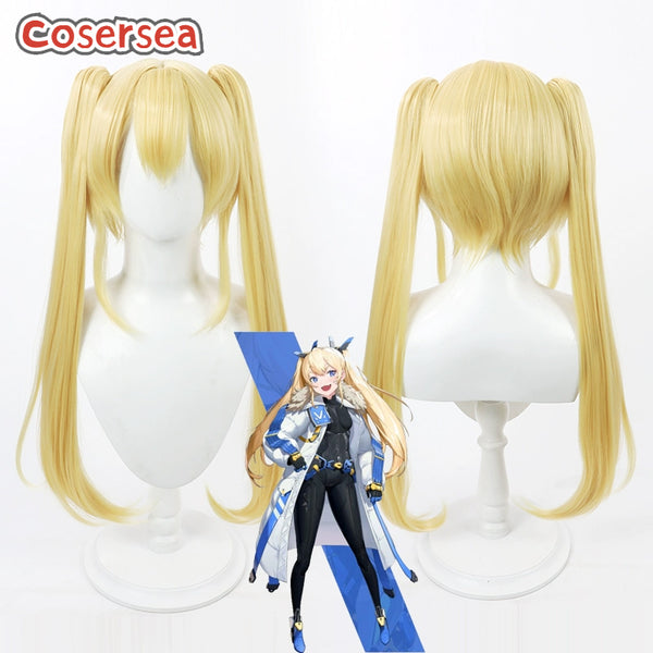 Cosersea Nikke The Goddess of Victory Laplace 70cm Blonde Ponytail Cosplay Wigs