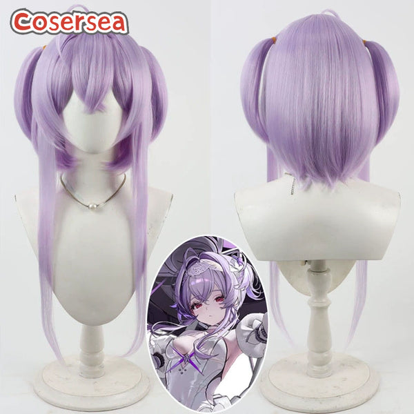 Cosersea Nikke The Goddess of Victory Liberalio Short Light Purple Cosplay Wigs