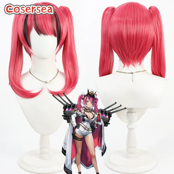 Nikke The Goddess of Victory Mast 50cm Red Mixed Black Ponytail Cosplay Wigs