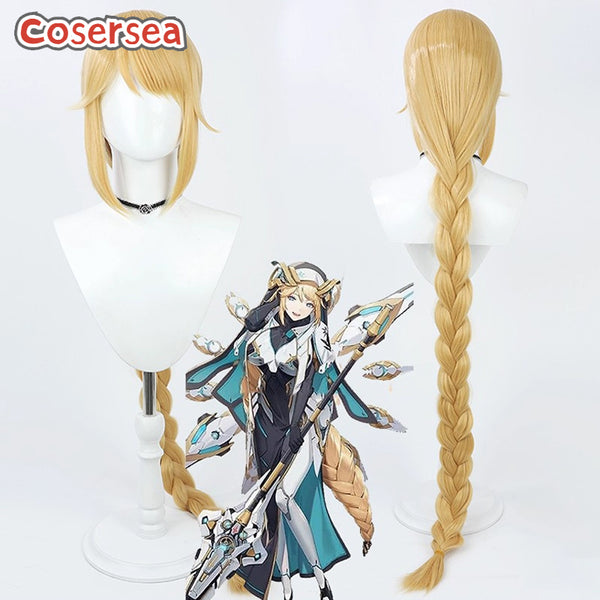 Cosersea Nikke The Goddess of Victory Rapunzel 130cm Blonde Braided Cosplay Wigs