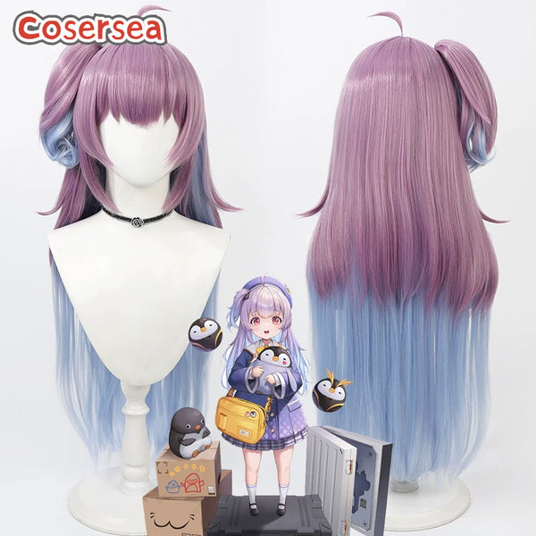 Nikke The Goddess of Victory Rei Purple Mixed Blue Cosplay Wigs