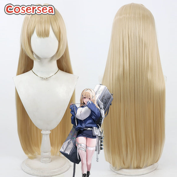 Cosersea Nikke The Goddess of Victory Tia 80cm Long Blonde Cosplay Wigs