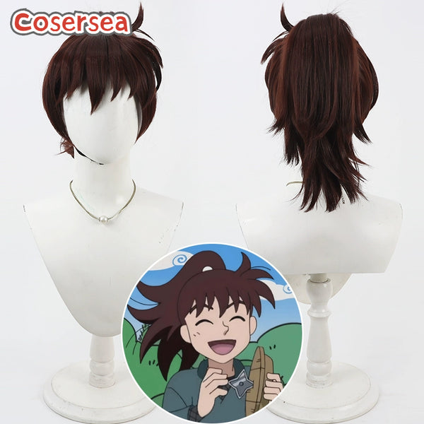 Cosersea Nintama Rantaro Doi Hansuke Wine Red Ponytail Cosplay Wigs