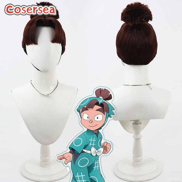 Cosersea Nintama Rantaro Minamoto Kingo Wine Red Cosplay Wigs
