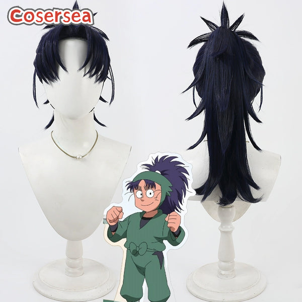 Cosersea Nintama Rantaro Nanamatsu Koheita 55cm Dark Blue Ponytail Cosplay Wigs