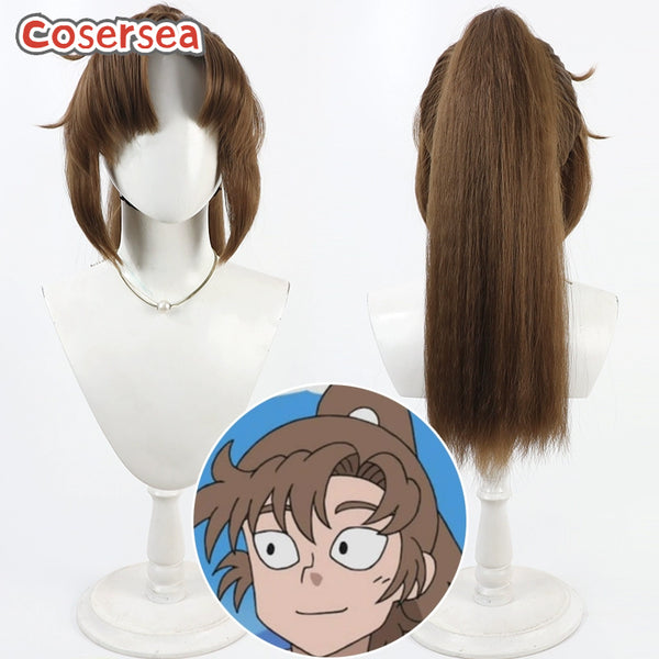 Cosersea Nintama Rantaro Zenpoji Isaku 60cm Brown Ponytail Cosplay Wigs