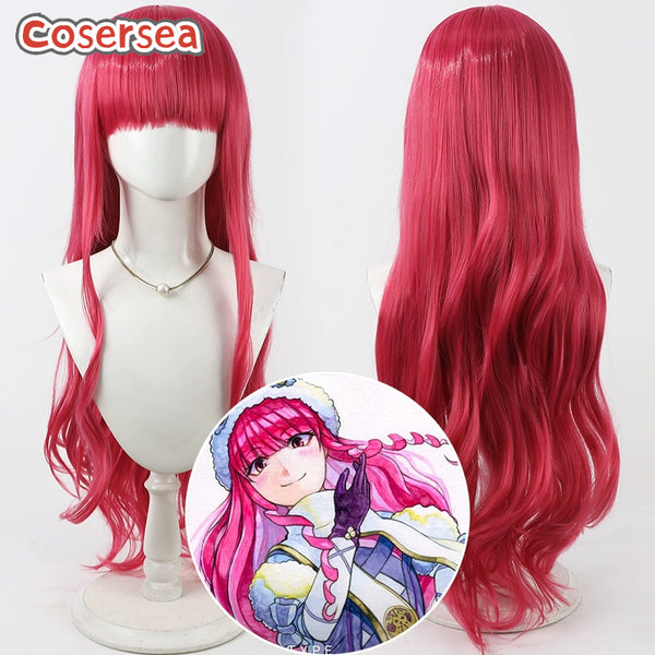 Cosersea No.1 Sentai Gozyuger The enemy executive Bouquet 100cm Wavy Hot Pink Cosplay Wigs