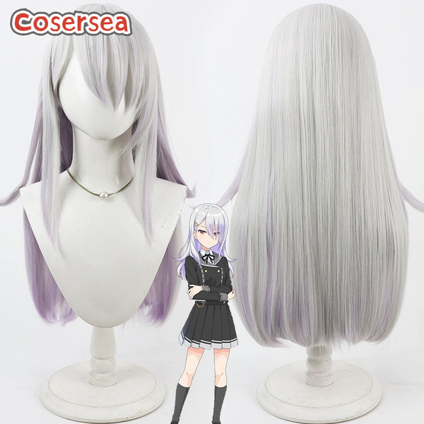 Cosersea O.N.G.E.K.I. Setsuna Sumeragi 60cm Silver White Mixed Purple Cosplay Wigs