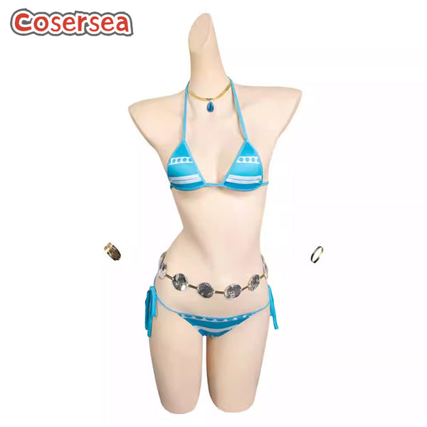 Cosersea One Piece Nami Swimsuit Cosplay Costume Bikini Swimwear Set