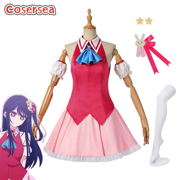 Oshi No Ko Ai Hoshino Red Bunny Dress Cosplay Costume