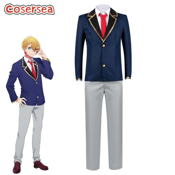 Oshi No Ko Aquamarine Hoshino Men Uniform Cosplay Costume