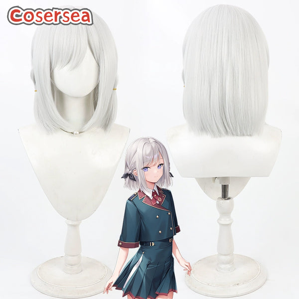 Otome Sekai no Arukikata Yui Katagiri 35cm Silver White Cosplay Wigs