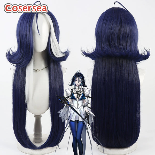 Cosersea Path to Nowhere Adela 80cm Long Blue Mixed White Cosplay Wigs