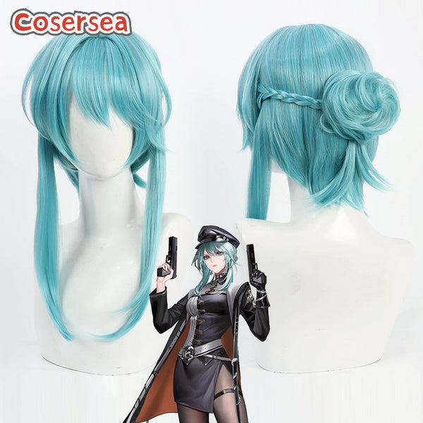 Path to Nowhere Nightingale 40cm Blue Cosplay Wigs With Buns