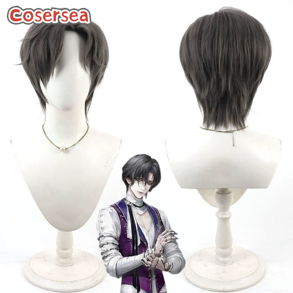 Cosersea Path to Nowhere Sinner MBCC-S-310 Cassian 30cm Short Dark Gray Cosplay Wigs