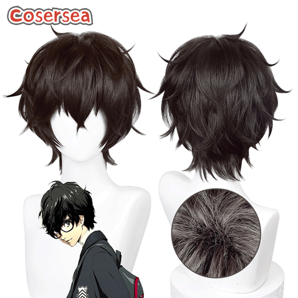 Persona 5 Amemiya Ren 30cm Black Men Cosplay Wigs