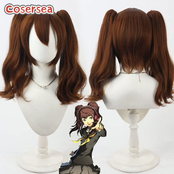 Cosersea Game Persona 4 Kujikawa Rise 35cm Brown Ponytail Cosplay Wigs