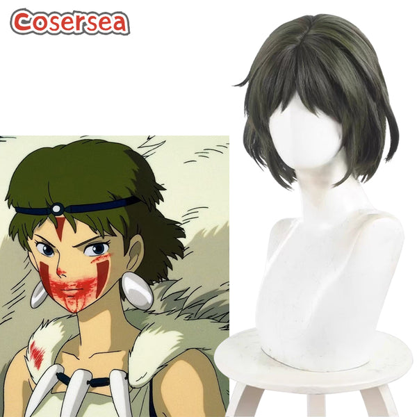 Princess Mononoke San 38cm Turquoise Cosplay Wigs