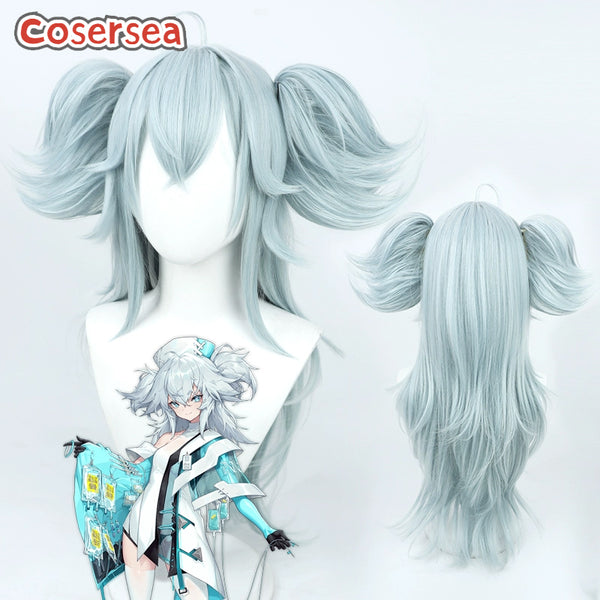 Project Neural Cloud Florence 85cm Light Green Ponytail Cosplay Wigs