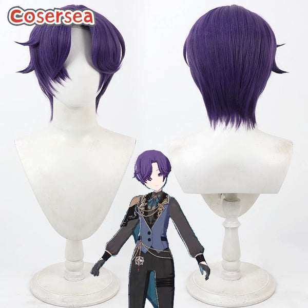Project Sekai Asahina Mafuyu 30cm Short Purple Men Cosplay Wigs