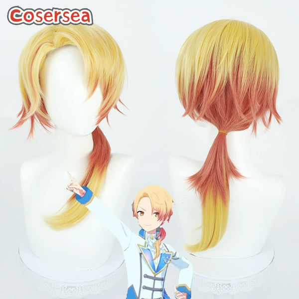 Project Sekai Colorful Stage feat. Tenma Tsukasa 60cm Blonde Mixed Red Cosplay Wigs