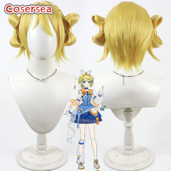 Cosersea Project Sekai: Colorful Stage feat. Kagamine Rin Kagamine Len 30cm Blonde Cosplay Wigs