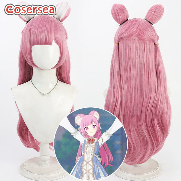 Project Sekai: Colorful Stage feat. Ootori Emu 90cm Pink Cosplay Wigs With Ears