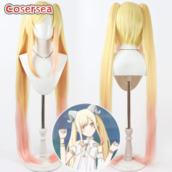 Cosersea Project Sekai: Colorful Stage feat. Tenma Saki 120cm Blonde Mixed Pink Ponytail Cosplay Wigs